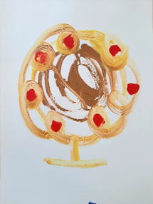 Afbeelding met nagerecht, voedsel, tekening, verven
Door AI gegenereerde inhoud is mogelijk onjuist.